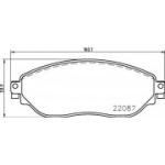 Piduriklotsi komplekt, ketaspidur BREMBO P 59 082