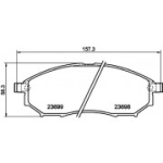 Piduriklotsi komplekt, ketaspidur HELLA 8DB 355 013-141