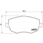 Piduriklotsi komplekt, ketaspidur BREMBO P 23 095