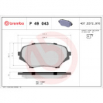 Piduriklotsi komplekt, ketaspidur BREMBO P 49 043