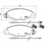 Piduriklotsi komplekt, ketaspidur BREMBO P 61 061