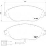 Piduriklotsi komplekt, ketaspidur BREMBO P 85 131