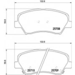 Piduriklotsi komplekt, ketaspidur BREMBO P 30 073