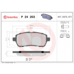 Piduriklotsi komplekt,ketaspidur BREMBO P 24 203
