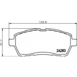 Piduriklotsi komplekt, ketaspidur HELLA 8DB 355 013-211