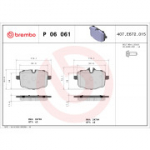 Piduriklotsi komplekt, ketaspidur BREMBO P 06 061