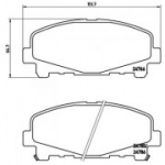 Piduriklotsi komplekt, ketaspidur BREMBO P 28 043