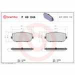 Piduriklotsi komplekt, ketaspidur BREMBO P 49 044