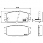 Piduriklotsi komplekt, ketaspidur BREMBO P 54 025