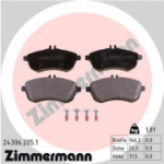 Piduriklotsi komplekt, ketaspidur ZIMMERMANN 24306.205.1