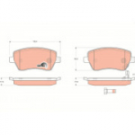 Piduriklotsi komplekt, ketaspidur TRW GDB3396