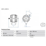 Generaator BOSCH 0 986 080 060