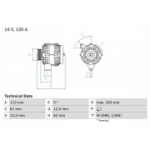 Generaator BOSCH 0 986 049 530