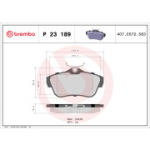 Piduriklotsi komplekt,ketaspidur BREMBO P 23 189