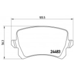 Piduriklotsi komplekt, ketaspidur BREMBO P 85 109X