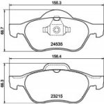 Piduriklotsi komplekt, ketaspidur HELLA 8DB 355 013-271