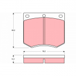 Piduriklotsi komplekt, ketaspidur TRW GDB660
