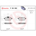 Piduriklotsi komplekt, ketaspidur BREMBO P 06 062