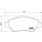 Piduriklotsi komplekt, ketaspidur BREMBO P 23 097