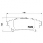 Piduriklotsi komplekt, ketaspidur BREMBO P 83 132