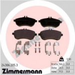 Piduriklotsi komplekt, ketaspidur ZIMMERMANN 24306.205.3