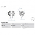 Generaator BOSCH 0 986 044 300