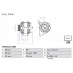 Generaator BOSCH 0 986 047 380