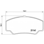 Piduriklotsi komplekt,ketaspidur BREMBO P 24 023