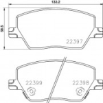 Piduriklotsi komplekt, ketaspidur BREMBO P 23 170