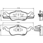 Piduriklotsi komplekt, ketaspidur HELLA 8DB 355 008-621