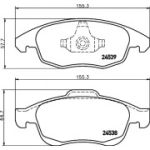 Piduriklotsi komplekt, ketaspidur HELLA 8DB 355 013-341