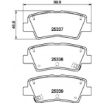 Piduriklotsi komplekt, ketaspidur HELLA 8DB 355 019-981