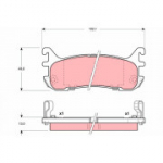 Piduriklotsi komplekt, ketaspidur TRW GDB3129