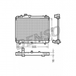 Radiaator, mootorijahutus DENSO DRM47008