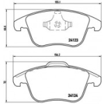 Piduriklotsi komplekt, ketaspidur BREMBO P 24 076X