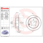 Piduriketas BREMBO 08.A114.71