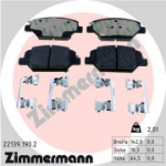 Piduriklotsi komplekt, ketaspidur ZIMMERMANN 22139.190.2