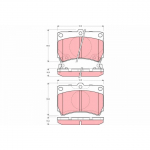Piduriklotsi komplekt, ketaspidur TRW GDB3206
