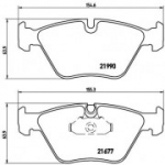 Piduriklotsi komplekt, ketaspidur BREMBO P 06 065