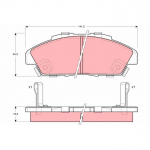 Piduriklotsi komplekt, ketaspidur TRW GDB996