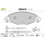 Piduriklotsi komplekt, ketaspidur VALEO 598416