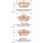 Piduriklotsi komplekt, ketaspidur TRW GDB3476
