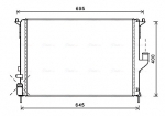 Radiaator, mootorijahutus AVA QUALITY COOLING RTA2477