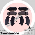 Piduriklotsi komplekt, ketaspidur ZIMMERMANN 22065.175.1