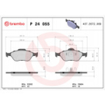 Piduriklotsi komplekt,ketaspidur BREMBO P 24 055X