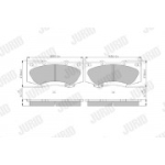 Piduriklotsi komplekt, ketaspidur JURID 573435J