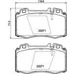 Piduriklotsi komplekt, ketaspidur HELLA 8DB 355 008-691