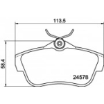 Piduriklotsi komplekt, ketaspidur HELLA 8DB 355 013-421