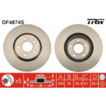 Piduriketas TRW DF4874S
