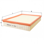 &Otilde;hufilter MAHLE ORIGINAL LX 1845